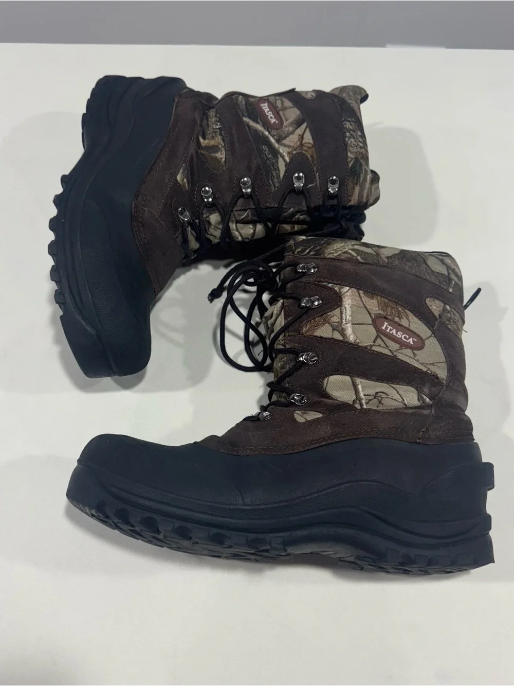 Itasca Men’s Ketchikan Winter Snow/Hunting Boot Camouflage Sz.11.US Leather Uppe